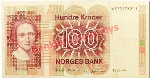 100 Kronų banknoto priekinė pusė