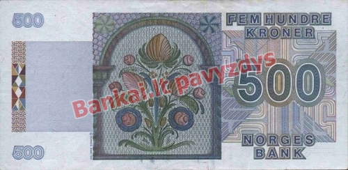 500 Kronų banknoto galinė pusė