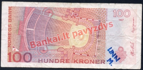 100 Kronų banknoto galinė pusė