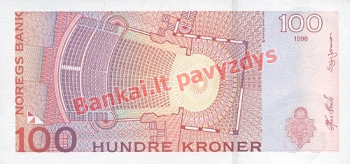 100 Kronų banknoto galinė pusė