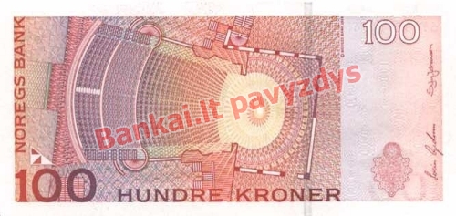 100 Kronų banknoto galinė pusė