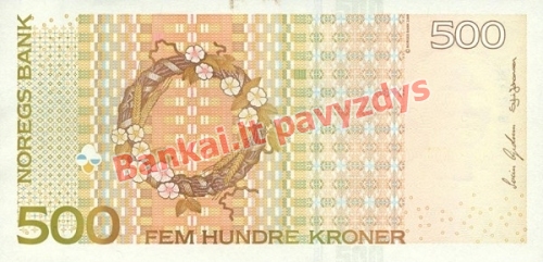 500 Kronų banknoto galinė pusė