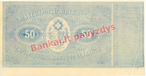 50 Frankų banknoto galinė pusė