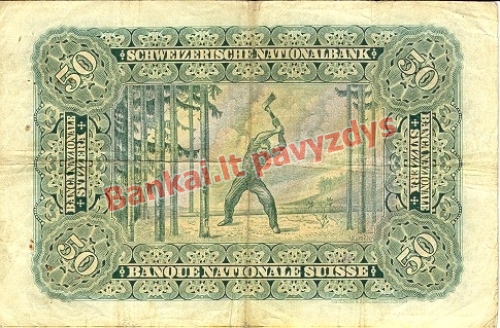 50 Frankų banknoto galinė pusė