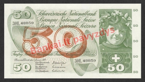 50 Frankų banknoto priekinė pusė