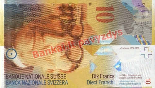 10 Frankų banknoto priekinė pusė