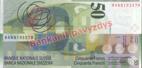50 Frankų banknoto galinė pusė