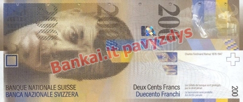 200 Frankų banknoto priekinė pusė