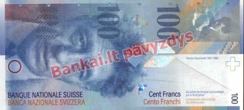 100 Frankų banknoto priekinė pusė