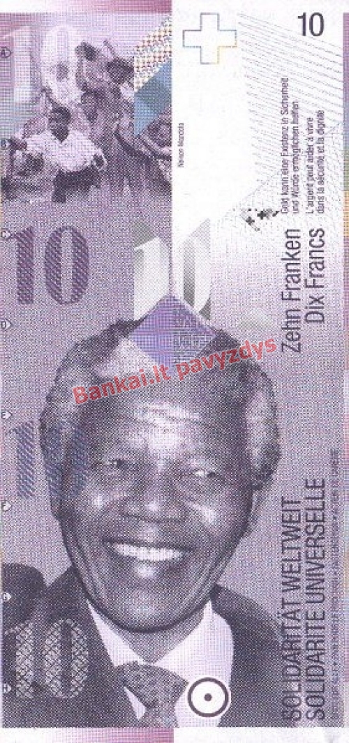 10 Frankų banknoto priekinė pusė