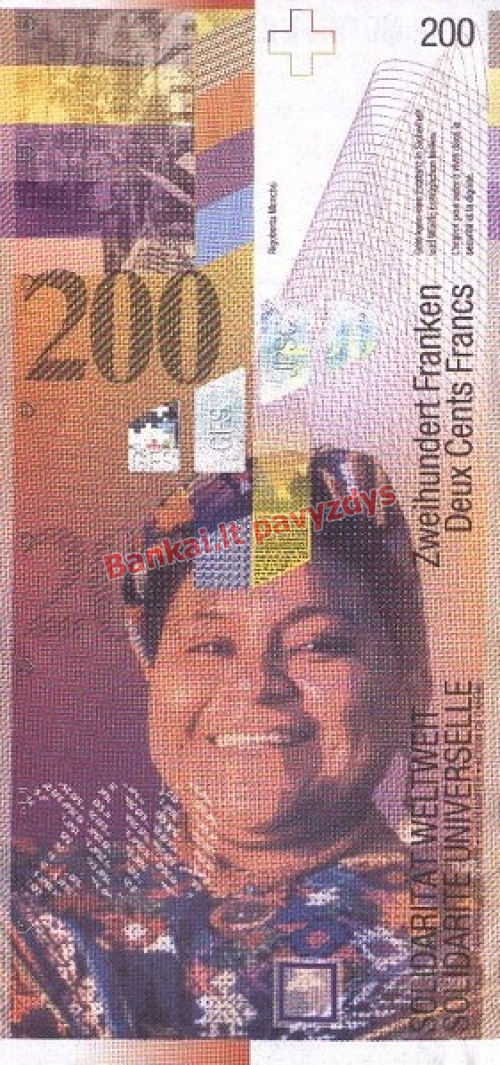200 Frankų banknoto priekinė pusė
