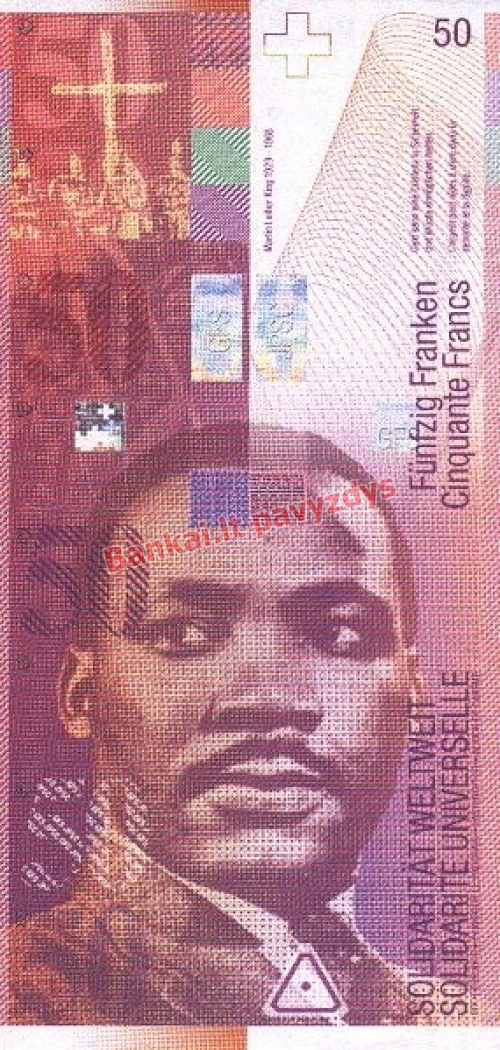 50 Frankų banknoto priekinė pusė