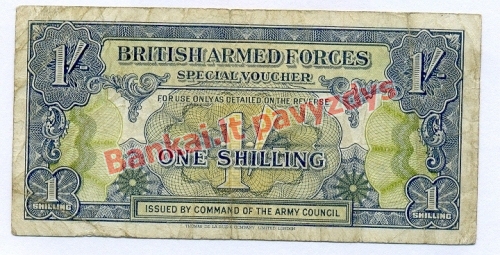 1 Šilingo banknoto priekinė pusė