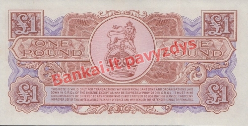 1 Svaro banknoto galinė pusė