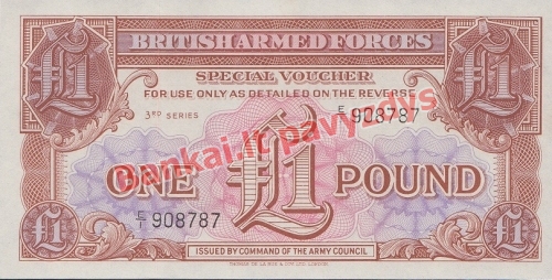 1 Svaro banknoto priekinė pusė