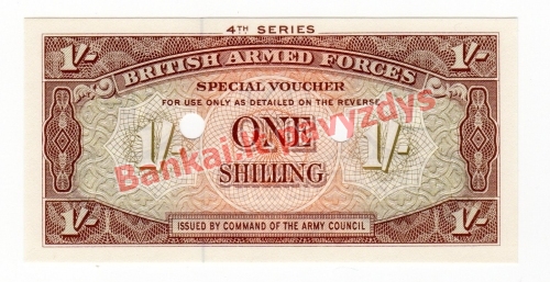 1 Šilingo banknoto priekinė pusė