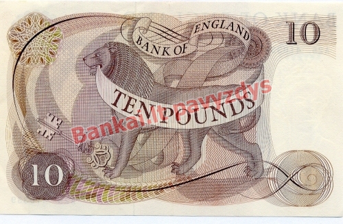 10 Svarų banknoto galinė pusė