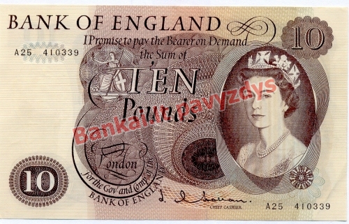 10 Svarų banknoto priekinė pusė
