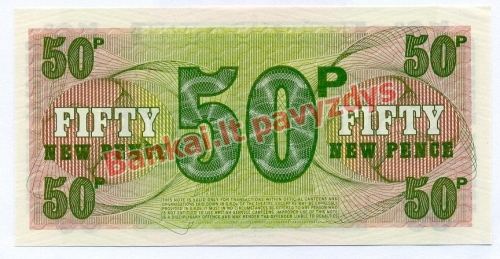 50 Naujųjų pencų banknoto galinė pusė