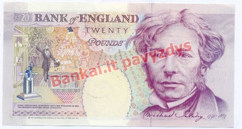 20 Svarų banknoto galinė pusė
