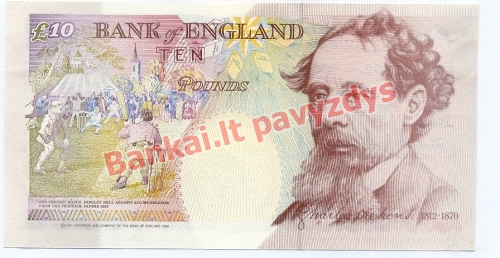 10 Svarų banknoto galinė pusė