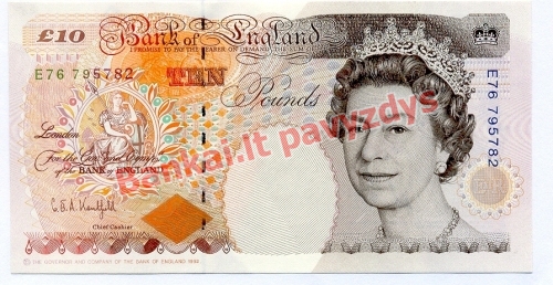 10 Svarų banknoto priekinė pusė