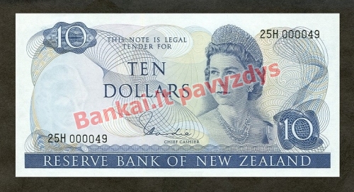 10 Dolerių banknoto priekinė pusė