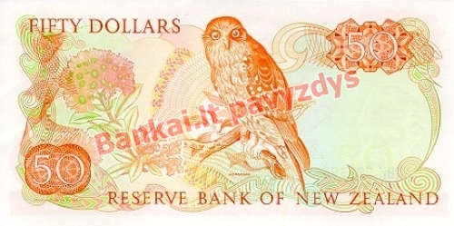 50 Dolerių banknoto galinė pusė