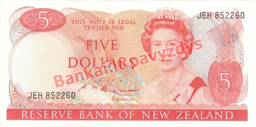 5 Dolerių banknoto priekinė pusė