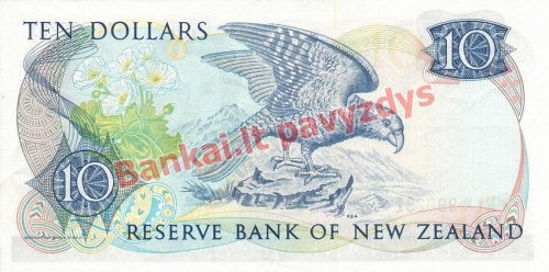 10 Dolerių banknoto galinė pusė