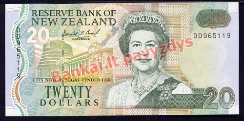 20 Dolerių banknoto priekinė pusė