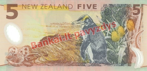 5 Dolerių banknoto galinė pusė