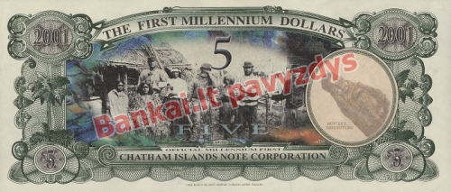 5 Dolerių banknoto galinė pusė