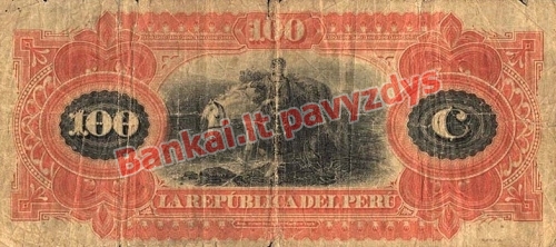 100 Solių banknoto galinė pusė