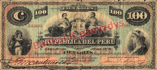 100 Solių banknoto priekinė pusė