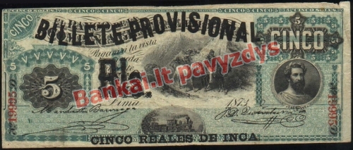 5 Reales  banknoto priekinė pusė