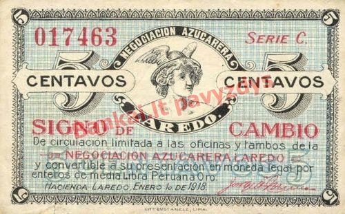 5 Centavų banknoto priekinė pusė