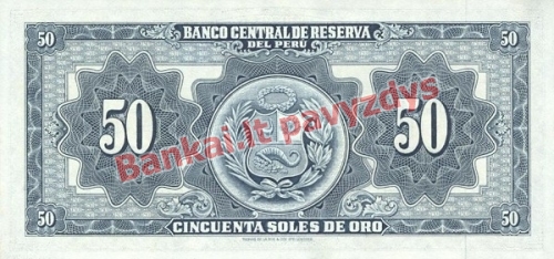 50 Soles  banknoto galinė pusė
