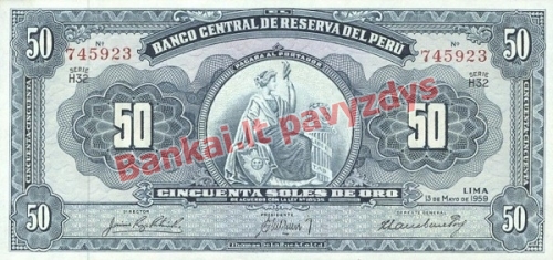 50 Soles  banknoto priekinė pusė