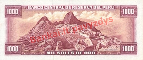 1000 Solių banknoto galinė pusė