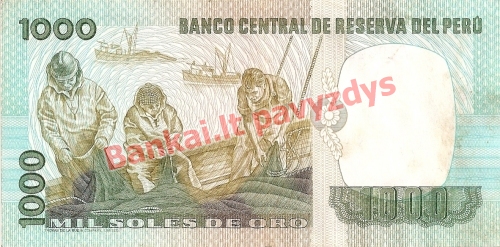1000 Solių banknoto galinė pusė