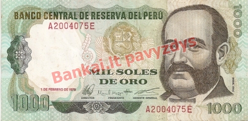 1000 Solių banknoto priekinė pusė