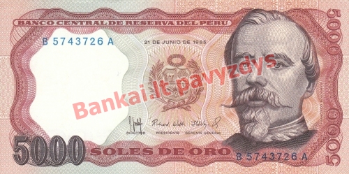 5000 Solių banknoto priekinė pusė