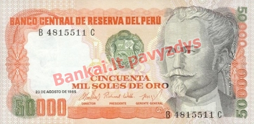 50000 Solių banknoto priekinė pusė