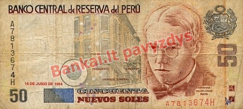 50 Nuevos  banknoto priekinė pusė