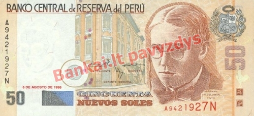 50 Nuevos  banknoto priekinė pusė