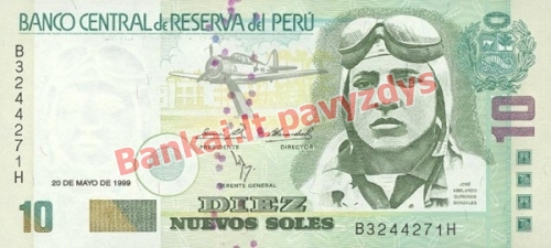 10 Nuevos  banknoto priekinė pusė