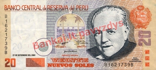 20 Nuevos  banknoto priekinė pusė