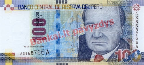 100 Naujųjų solių banknoto priekinė pusė