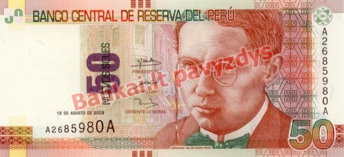 50 Naujųjų solių banknoto priekinė pusė